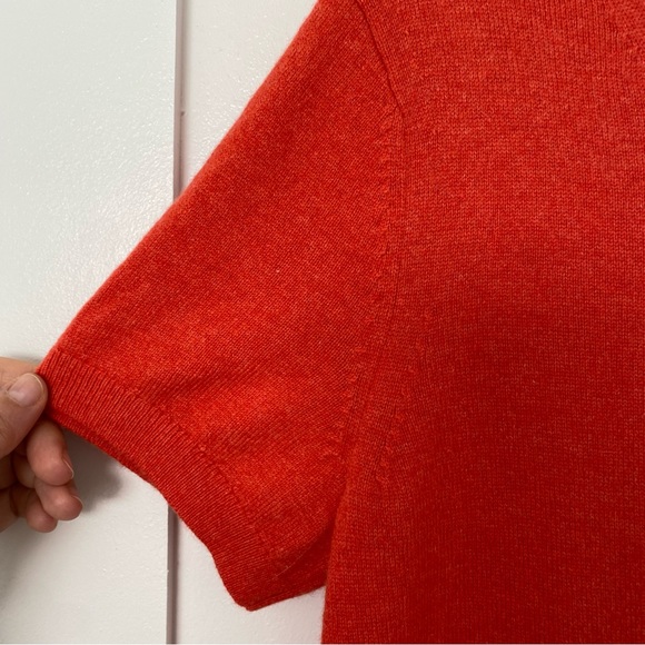 NWT ❤️‍🔥 Everlane The Cashmere Tee in Heathered Currant coral red orange - Picture 2 of 8